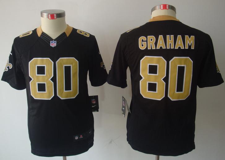 Kids Nike New Orleans Saints #80 Jimmy Graham Black Game LIMITED NFL Jerseys Cheap