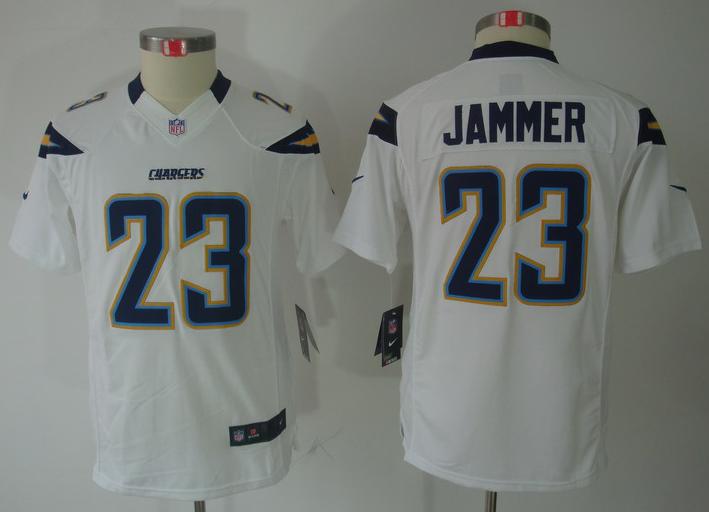 Kids Nike San Diego Chargers #23 Quentin Jammer White Game LIMITED NFL Jerseys Cheap