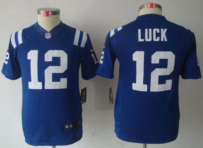 Kids Nike Indianapolis Colts #12 Andrew Luck Blue Game LIMITED NFL Jerseys Cheap
