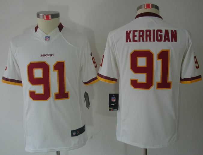 Kids Nike Washington Redskins 91# Ryan Kerrigan White Game LIMITED NFL Jerseys Cheap