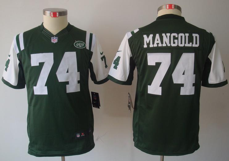 Kids Nike New York Jets 74# Nick Mangold Green Game LIMITED NFL Jerseys Cheap
