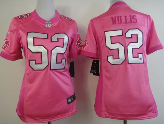 Cheap Women Nike San Francisco 49ers 52# Patrick Willis Pink Love's NFL Jersey
