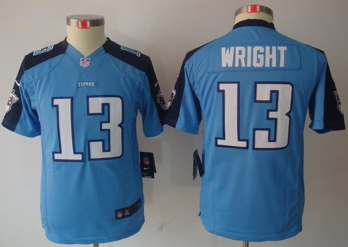 Kids Nike Tennessee Titans 13# Kendall Wright Light Blue Game LIMITED NFL Jerseys Cheap