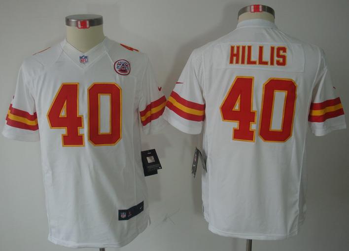 Kids Nike Kansas City Chiefs 40 Peyton Hillis White Game LIMITED NFL Jerseys Cheap
