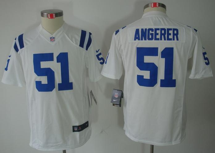 Kids Nike Indianapolis Colts 51# Pat Angerer White Game LIMITED NFL Jerseys Cheap