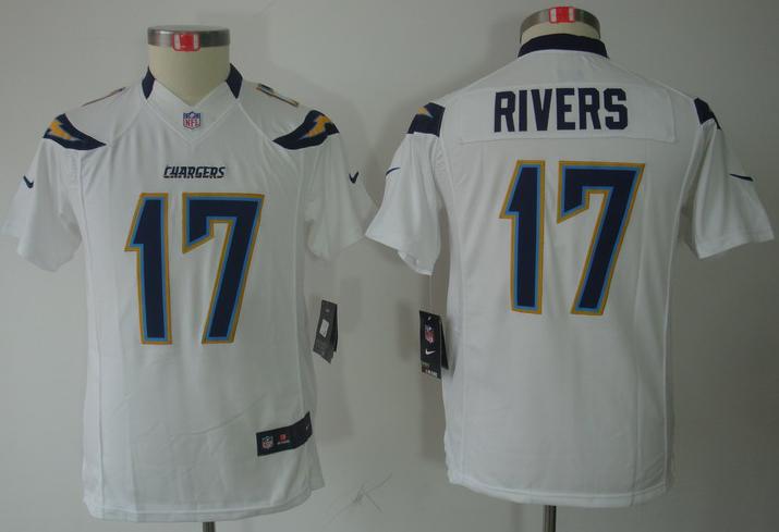 Kids Nike San Diego Chargers 17# Philip Rivers White Game LIMITED NFL Jerseys Cheap
