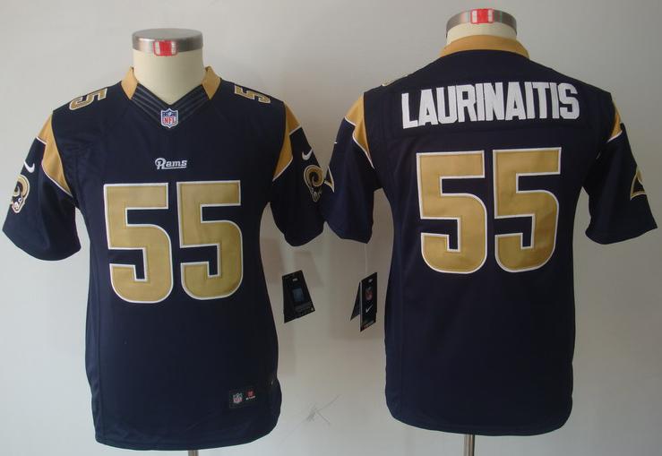 Kids Nike St.Louis Rams 55# James Laurinaitis Blue Game LIMITED NFL Jerseys Cheap