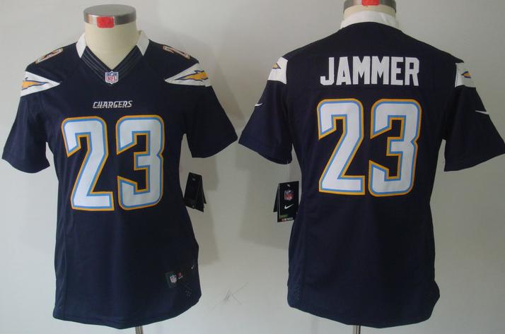 Cheap Women Nike San Diego Chargers #23 Quentin Jammer Dark Blue Game LIMITED NFL Jerseys