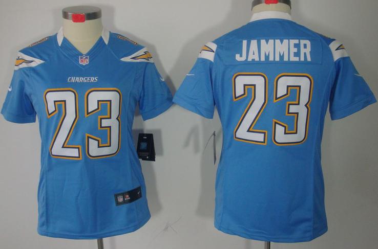 Cheap Women Nike San Diego Chargers #23 Quentin Jammer Light Blue Game LIMITED NFL Jerseys
