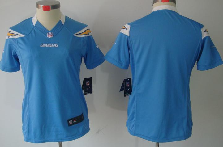 Cheap Women Nike San Diego Chargers Blank Light Blue Game LIMITED NFL Jerseys