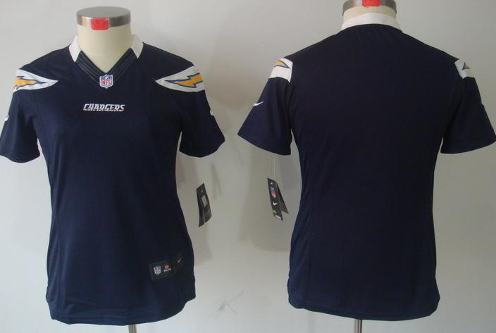 Cheap Women Nike San Diego Chargers Blank Dark Blue Game LIMITED NFL Jerseys