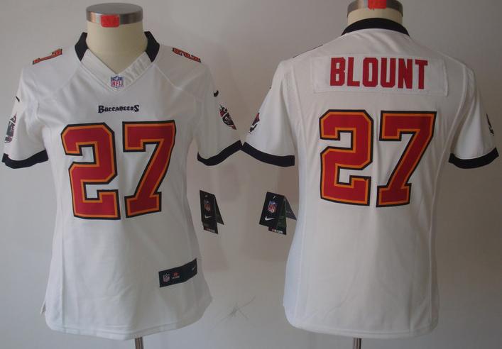 Cheap Women Nike Tampa Bay Buccaneers 27 LeGarrette Blount White Game LIMITED NFL Jerseys