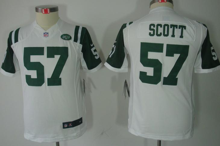 Kids Nike New York Jets 57# Bart Scott White Game LIMITED NFL Jerseys Cheap