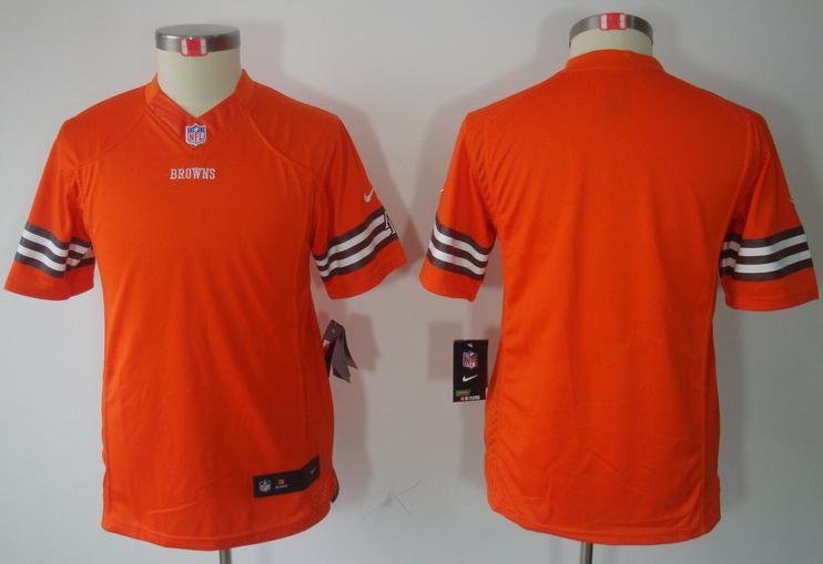Kids Nike Cleveland Browns Blank Orange Game LIMITED NFL Jerseys Cheap