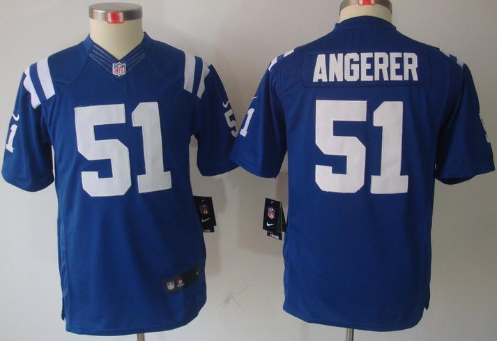 Kids Nike Indianapolis Colts 51# Pat Angerer Blue Game LIMITED NFL Jerseys Cheap
