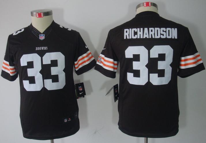 Kids Nike Cleveland Browns 33# Trent Richardson Brown Game LIMITED Nike NFL Jerseys Cheap