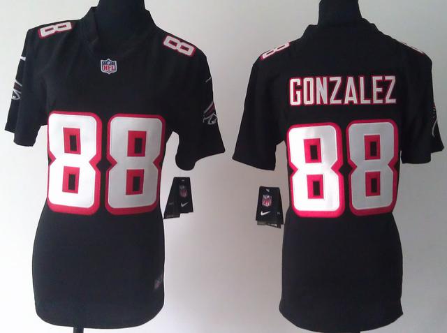 Cheap Women Nike Atlanta Falcons #88 Tony Gonzalez Black NFL Jerseys