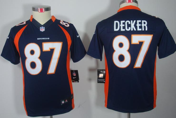 Kids Nike Denver Broncos 87# Eric Decker Blue Game LIMITED NFL Jerseys Cheap