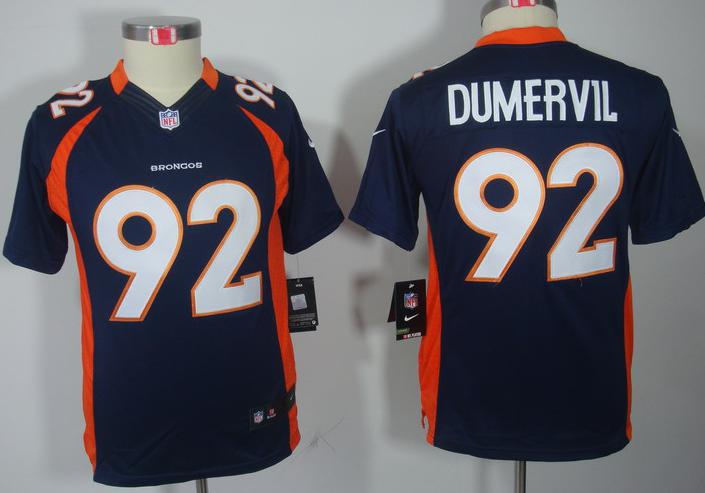 Kids Nike Denver Broncos 92# Elvis Dumervil Blue Game LIMITED NFL Jerseys Cheap
