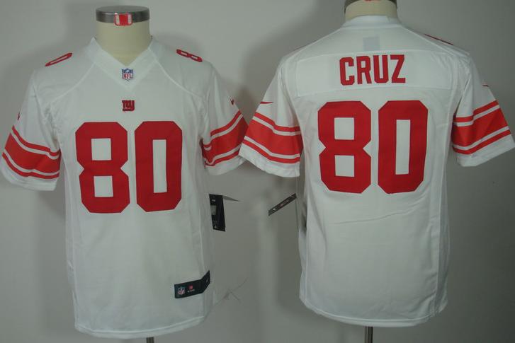 Kids Nike New York Giants #80 Victor Cruz White Game LIMITED NFL Jerseys Cheap