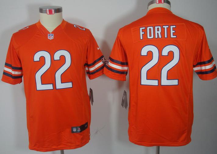 Kids Nike Chicago Bears 22# Matt Forte Orange Game LIMITED NFL Jerseys Cheap