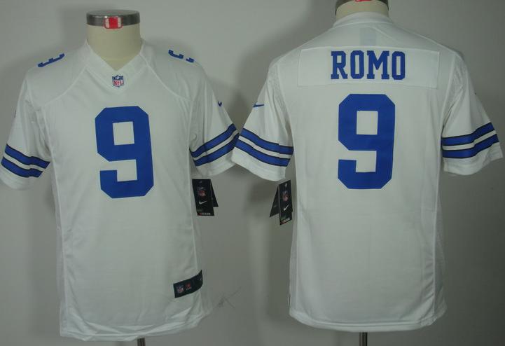 Kids Nike Dallas Cowboys #9 Tony Romo White Game LIMITED Nike NFL Jerseys Cheap
