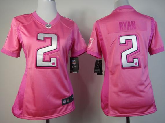 Cheap Women Nike Atlanta Falcons 2# Matt Ryan Pink Love's NFL Jersey