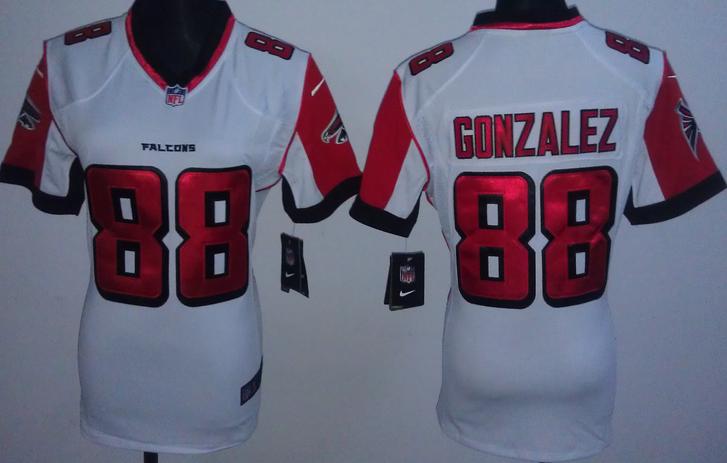 Cheap Women Nike Atlanta Falcons #88 Tony Gonzalez White NFL Jerseys
