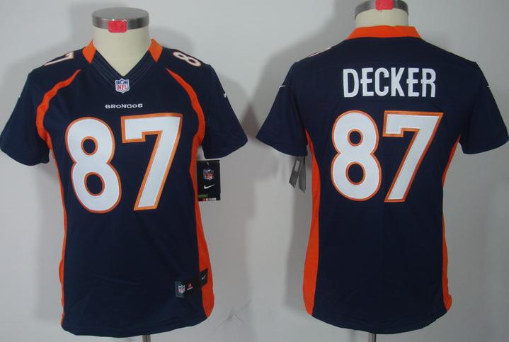 Cheap Women Nike Denver Broncos 87# Eric Decker Blue Game LIMITED NFL Jerseys