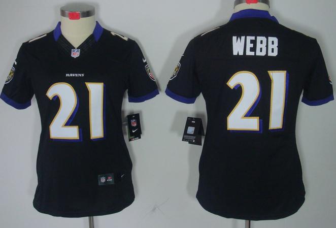 Cheap Women Nike Baltimore Ravens #21 Lardarius Webb Black Game LIMITED NFL Jerseys