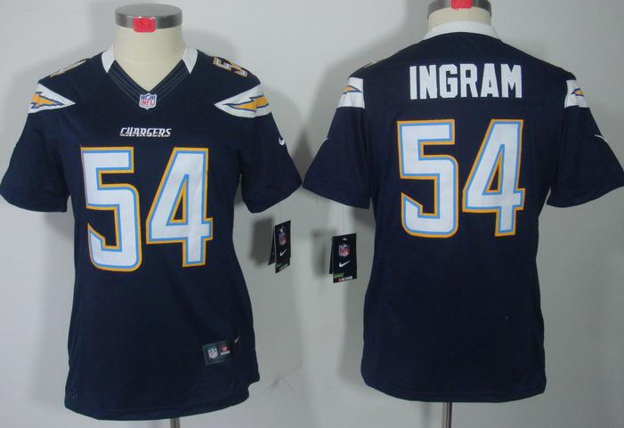 Cheap Women Nike San Diego Chargers #54 Melvin Ingram Dark Blue Game LIMITED NFL Jerseys