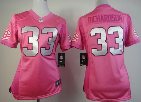 Cheap Women Nike Cleveland Browns 33# Trent Richardson Pink Love's NFL Jersey