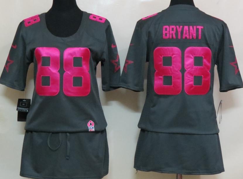 Cheap Women Nike Dallas Cowboys 88 Dez Bryant Breast Cancer Awareness Dark Grey NFL Jersey