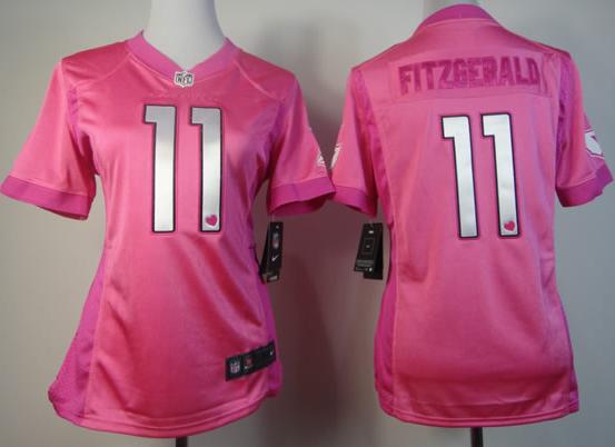 Cheap Women Nike Arizona Cardinals11# Larry Fitzgerald Pink Love's NFL Jersey