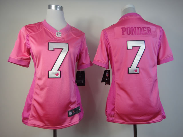 Cheap Women Nike Minnesota Vikings 7# Christian Ponder Pink Love's NFL Jersey