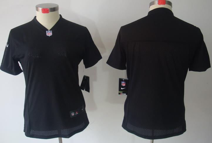 Cheap Women Nike Oakland Raiders Blank Black NFL Jerseys