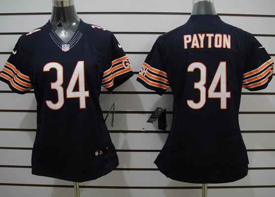 Cheap Women Nike Chicago Bears 34 Walter Payton Blue Game LIMITED NFL Jerseys