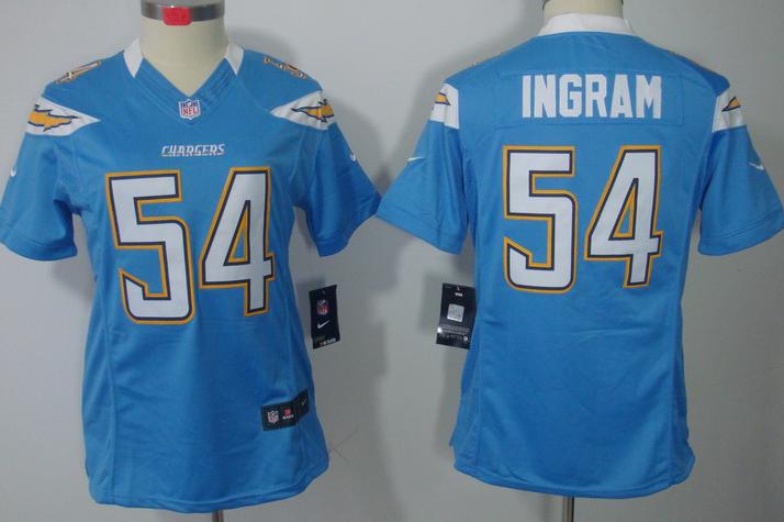 Cheap Women Nike San Diego Chargers #54 Melvin Ingram Light Blue Game LIMITED NFL Jerseys