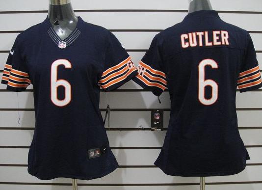 Cheap Women Nike Chicago Bears 6# Jay Cutler Blue Game LIMITED Nike NFL Jerseys