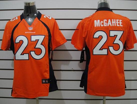 Cheap Women Nike Denver Broncos 23 Willis McGahee Orange Game LIMITED Nike NFL Jerseys