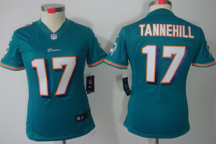 Cheap Women Nike Miami Dolphins 17# Ryan Tannehill Green Game LIMITED NFL Jerseys