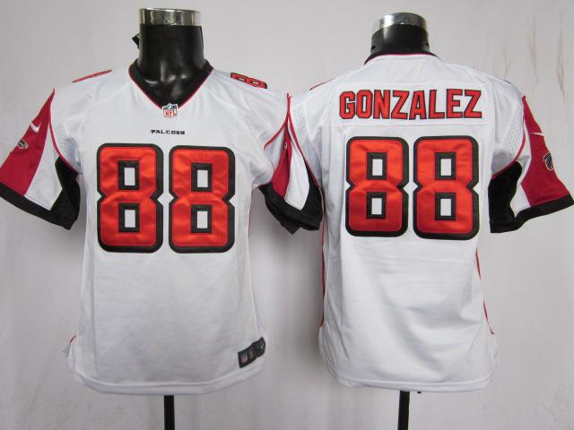 Kids Nike Atlanta Falcons #88 Tony Gonzalez White NFL Jerseys Cheap