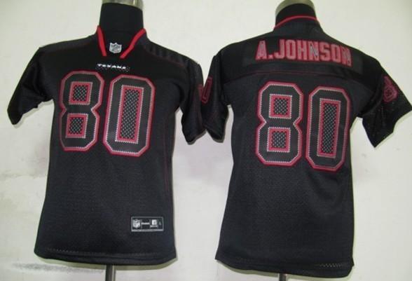 Kids Nike Houston Texans #80 Andre Johnson Lights Out Black NFL Jerseys Cheap
