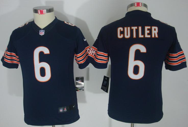Kids Nike Chicago Bears 6# Jay Cutler Blue Game LIMITED NFL Jerseys Cheap