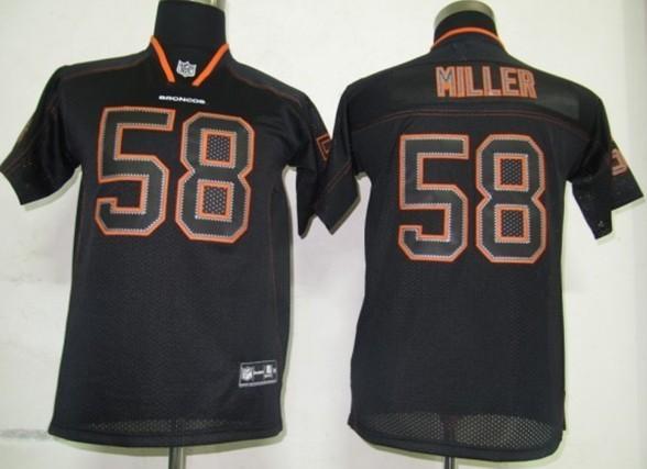 Kids Nike Denver Broncos 58# Von Miller Lights Out Black NFL Jerseys Cheap