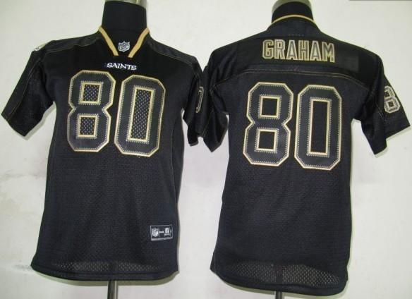 Kids Nike New Orleans Saints #80 Jimmy Graham Lights Out Black NFL Jerseys Cheap