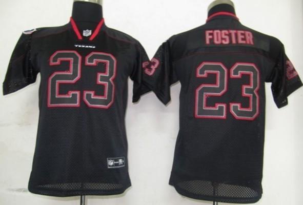 Kids Nike Houston Texans #23 Arian Foster Lights Out Black NFL Jerseys Cheap