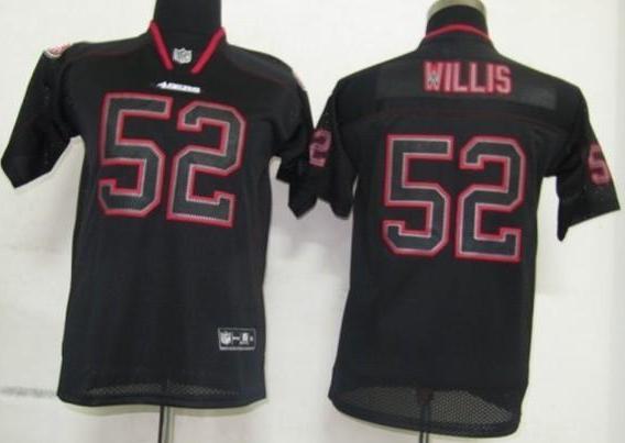 Kids Nike San Francisco 49ers 52 Patrick Willis Lights Out Black NFL Jerseys Cheap