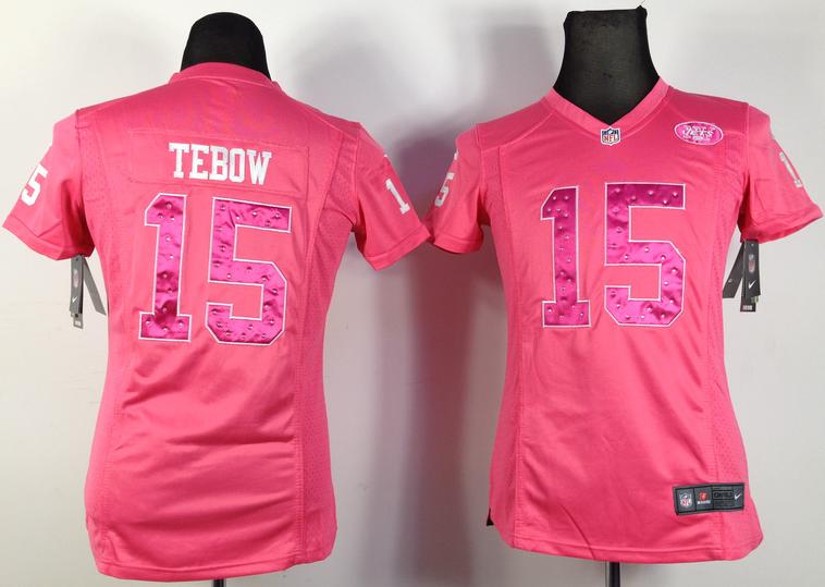 Cheap Women Nike New York Jets 15 Tim Tebow Pink NFL Jerseys