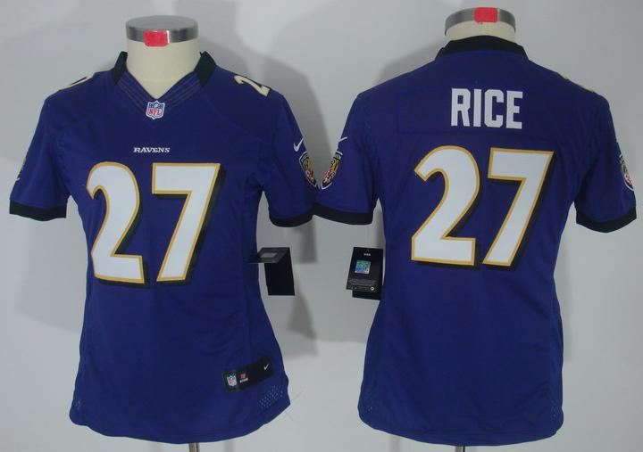 Cheap Women Nike Baltimore Ravens #27 Ray Rice Purple Game LIMITED NFL Jerseys
